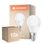 Mehrfachpackung 10x Ledvance Classic LED E14 Birne Matt 4.9W 470lm - 827 Extra Warmweiß | Dimmbar - Ersatz für 40W